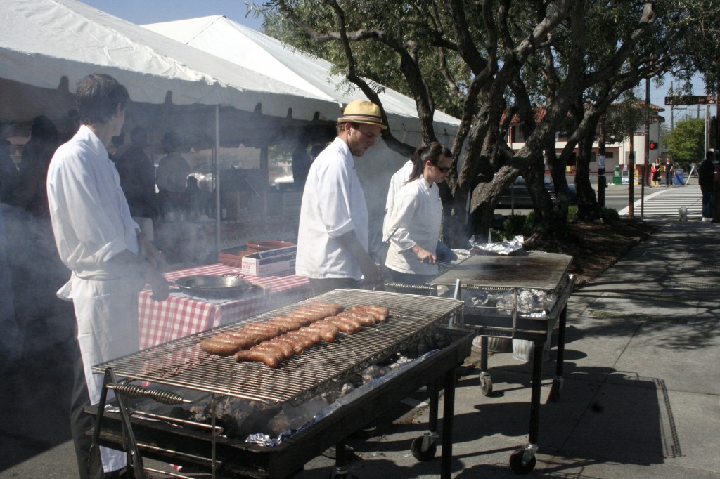 Grilling the Sausages