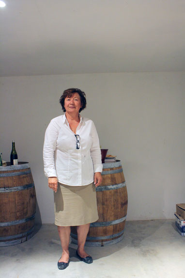 Catherine Le Goeuil in her cellar