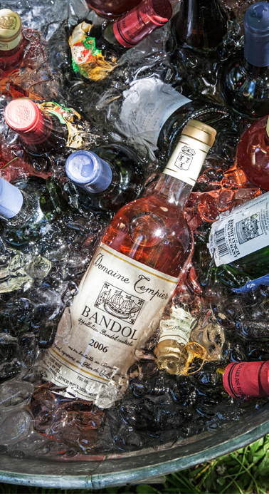 Phot of wines in ice bucket